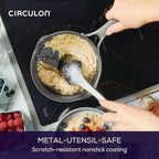 Circulon A1 Series w/ScratchDefense Nonstick Induction Straining 2qt SaucePan with Lid, Induction Cookware, 2-Quart Sauce Pan with Lid, Graphite
