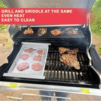 Half Griddle for Ninja FlexFlame PG300 Grills, Stainless Steel Sizzle Griddle Plate for Ninja-Flex Flame Grill Accessories XSKHLFGRIDLE, Even Heat Distribution & Versatility For Cooking 17''L x 12''W