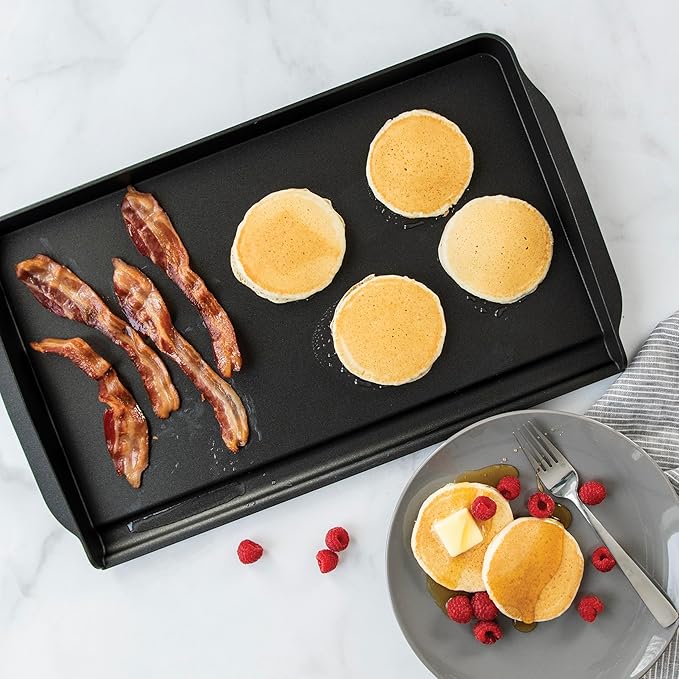 Nordic Ware 2 Burner Backsplash Griddle, Nonstick