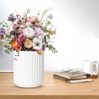 Black Utensil Holder (H5.51” x W4.92”), Ceramic Utensil Crock, Cooking Spoon Holder for Kitchen, Spatula Holder for Counter, Includes Silicone Drying Mat, Black