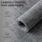 Placemats Set of 4, Bilayer Thickened Linen Place Mats Heat Resistant Machine Washable Wrinkle Free Carefully Selected Polyester Mats for Kitchen/Dining/Coffee Table (Light Grey)