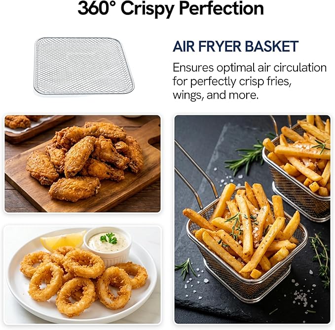 VAL CUCINA Air Fryer Basket Replacement Parts Compatible with VCO12TM Air Fryer Toaster Oven (Air Fry Basket)
