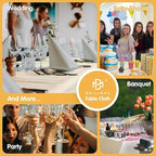 BRILLMAX 4 Pack Beige Tablecloths for 6 Foot Rectangle Tables 90 x 132 Inch - 6ft Rectangular Bulk Linen Polyester Fabric Washable Cloth Cover for Wedding Reception Banquet Birthday Party