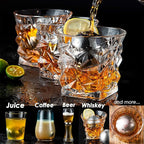 Whiskey Stone 8PCS, Reusable Metal Ice Cubes, XL Large Stainless Steel Whiskey Stone, Refreezable Ice Ball Set with Storage Case, Ice Rocks Wine Chiller Bulk Bar Tool Set
