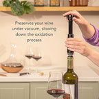 Vacu Vin Original Wine Saver with 1 Vacuum Bottle Stoppers – White Wine Preserver Pump for Red or White Wine – Manual Air Remover System – Airtight Seal – Keep Wine Fresh Longer