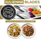 Gramercy Adjustable Mandoline Slicer for Kitchen, Potato Cutter, Vegetable Chopper, Mandolin, Cucumber Slicer- INCLUDING one Pair Cut-Resistant Gloves and Waffle Fry Cutter
