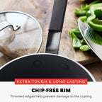 GreenPan x Bobby Flay 2.5QT Nonstick Saucepan with Glass Lid, PFAS-Free Diamond Ceramic, Induction Suitable, Stay-Cool Silicone Handle, Easy Clean Dishwasher & Oven Safe, Chef Pan, Black