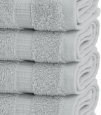Chakir Turkish Linens | Hotel & Spa Quality 100% Cotton Premium Turkish Towels | Soft & Absorbent (4-Piece Washcloths, Silver Gray)