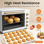 Silicone Muffin Pans With Metal Reinforced Frame - 24 Cups Durable Silicone Baking Pan for Muffins, Cupcakes, BPA Free and Dishwasher Safe - Beige with Rainbow Spots, Set of 2