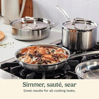 Cuisinart 12-Piece MultiClad Pro Triple Ply Stainless Stainless Steel Pots and Pans Set, Cookware Set Compatible with Induction, Electric, Gas Cooktops, Cool Grip Handles, Oven Safe to 500°F, Silver