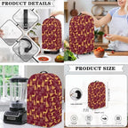 Gold Reindee Small Appliance Dust Covers Sets Toaster & Waffle Maker Washable Dust Cover for Stand Mixer/Coffee Maker Slow Cooker Dust Cover 3PCS Christmas