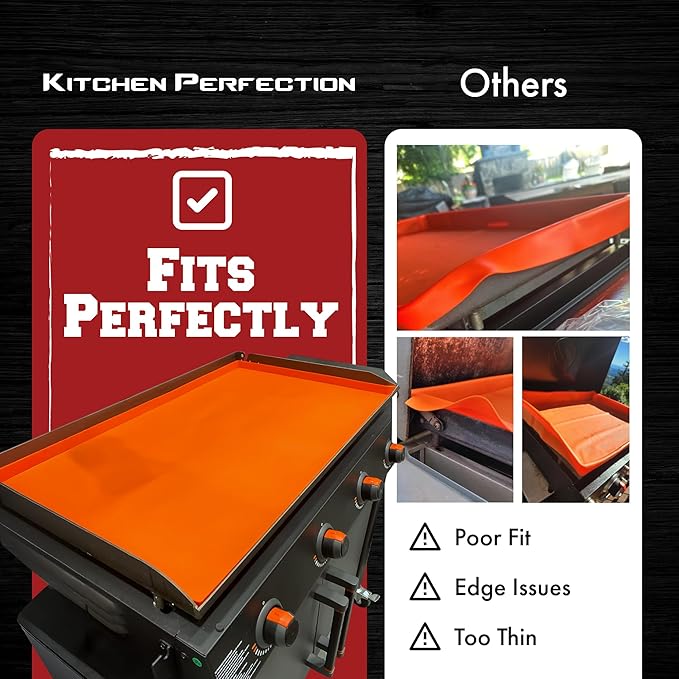 Kitchen perfection 22" Premium Silicone Griddle Cover Mat for Blackstone Griddle 22 Inch - Hermetic Protection from Rust & Debris All Year, Fits All Blackstone 22 Inch Models - Food Grade Silicone