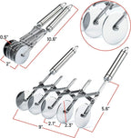 Oleex ‘All-Dough’ Pastry Cutter Set. 5 Wheel Dough Cutter and Dual Fluted Ravioli Cutter Wheel/Pizza Cutter Wheel! Versatile Brownie Cutter, Pasta Maker, Noodle Cutter, Stainless Steel Pizza Slicer