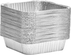 8x8 Disposable Aluminum Pans - 10 Pack Foil Pans For Cooking, Baking Cakes, Roasting & Homemade Breads - Disposable Food Containers