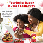 Baketivity Caramel Kisses Kids Baking Kit - Baking Set for Girls and Boys Ages 4-12 - Kids Cooking Kit with Premeasured Ingredients, Instructions, Video, STEM Activities
