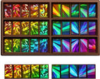 Ziliny Windmill and Diamond Holographic Chocolate Bar Mold Silicone, Rainbow Light Effect Chocolate Bar Deep Thick Molds for DIY Candy Dessert Baking, Candy, Wax Melts, Cake Decoration (Rectangle)