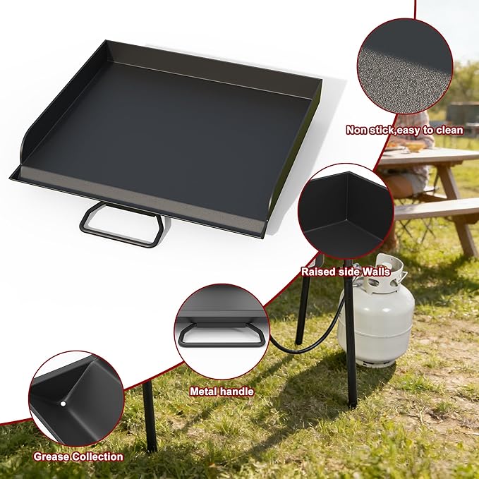 Universal Flat Top Griddle for Camp Chef, 14" x 16" Fry Griddle Pan for Camp Chef EX280LW YK60LW EX90LW EX60LW SB30D EX60FP DB60D EX60P EX60B