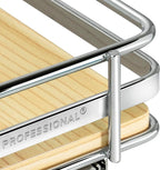 LYNK PROFESSIONAL® Élite™ Pull Out Spice Organization for Cabinets - 4-3/8 inch Wide – Spice Rack for Inside Cabinets – Wood/Chrome - Sliding Spice Rack Organizer for cabinet – Spice Rack - 1 Tier