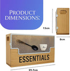 Extra Large Kitchen Utensil Organizer with 4 Compartments, Wooden Utensil Holder for Countertop, Rustic Kitchen Utensil Holder for Silverware & Cooking