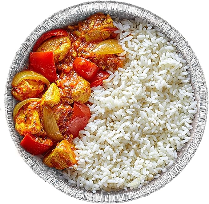 Mr Miracle Pack of 50 Disposable Aluminum Foil Pans –7 Inch Circular Aluminum Pans, Ideal for Baking, Storing, Heating, Serving, BBQ - Round Foil Pans