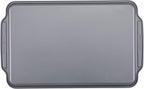 Farberware Nonstick Bakeware Set Includes Baking Cake Pans and Cookie Sheets, 4 Piece, Gray