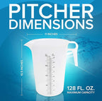 16oz (2 Cup) Measuring Pitcher, Plastic, Multipurpose - Great for Oil, Chemicals, Pool and Lawn - Ounce (oz) and Milliliter (mL) Increments (500 mL)