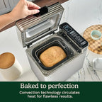 Cuisinart Bread Maker Machine, Stainless Steel Convection Bread Machine with 16 Menu Options, 3 Loaf Sizes Up to 2 Lb., 3 Crust Colors, Includes Measuring Cup, Spoon & Kneading Hook, CBK-210