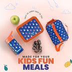 YOLAY Bento Box for Kids Lunch Box Leak-Proof, 5-Compartment Lunch Box Kids for Ages 3-10, Durable with Anti-Slip Base, Suitable for Schools, Outdoor and Travel (Mermaid) (Robo)
