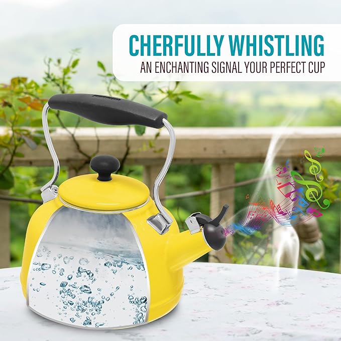 Chantal Tea Kettle, Vintage Series, Enamel on Steel, Whistling (Canary Yellow)