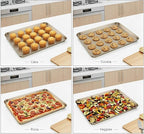 Nicunom Set of 2 Sheet Cake Pan, 11.8" x 17.5" Cookie Sheet, Nonstick Baking Sheet Pans Bakeware Toaster Oven Baking Trays Set, Perfect Cookie Sheet for Baking and Roasting, Commercial Or Home Use