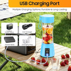 Portable Blender for Smoothies & Shakes - Cordless Personal Size Blender with 6 Blades, 380Ml Juice Cup, Lightweight & Rechargeable, Freshly Squeezed for Picnic/Sports/Office, Mother's Day