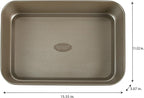 Kitchen Details Pro Series Deep Roasting Pan | Nonstick | Textured Diamond Base | Creates Even Heating | Safe up to 500 Degrees | Durable | Easy to Clean | Bakeware