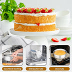 P&P CHEF 8 Inch Cake Pans Set, Round Baking Pan Stainless Steel Layer Birthday Wedding Cake Oven Pans, Non Toxic & Heavy Duty, Deep Side & Mirror Finish, Dishwasher Safe, (3Pcs)