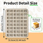 Beasea Square Mini Brownie Bite Pan, 2 Pack 48 Mini Small Tiny Cup All Edges Non Stick Square Cupcake Baking Sheet Tin Tray Carbon Steel Bakeware Individual Muffin Baking Pan - Gold