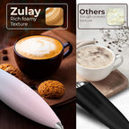 Zulay Kitchen Patented Tornado Triple Whisk Milk Frother with 4 Duracell Batteries – Handheld Foam Maker for Coffee, Lattes, Matcha & Hot Chocolate – Rich, Creamy Froth in Seconds - Orchid