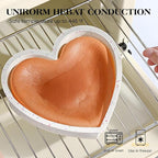 10 Inch Heart Shaped Cake Pans Silicone Large Nonstick Heart Cake Pan Set of 2, Food Grade Silicone Heart Molds for Baking, Easy to Clean Oven Air Fryer Freezer Safe（Cream, Confetti）