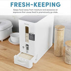 Aroma Housewares 27lbs Large Rice Dispenser, 7.25 x 16.5 x 16.5 inches, White