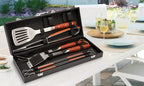 Cuisinart 10-Piece Premium Grilling Set, Grill Accessories Stainless Steel BBQ Tools, Storage Tote for Spatula, Tongs, Grill Brush, and More, Perfect for BBQ, Cookouts, Camping, Tailgates