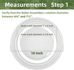 10" Microwave Turntable Compatible with GE WB49X10010, 10 inch Replacement Microwave Glass Plate for Whirlpool WP8205098, LG 3390W1G005D