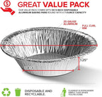 Stock Your Home 5 Inch Aluminum Foil Pie Pans (50 Count) - Disposable & Recyclable Mini Pie Pans - Foil Pie Tin for Bakeries, Cafes, Restaurants - Durable Mini Foil Pans for Pies, Fruit Tarts, Quiche