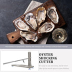 OSALADI Adjustable 4-stage Oyster Shucker Tool Multifunctional Seafood Opener with Gear Adjustment Home Oyster Crusher Kitchen Specialty Gadget