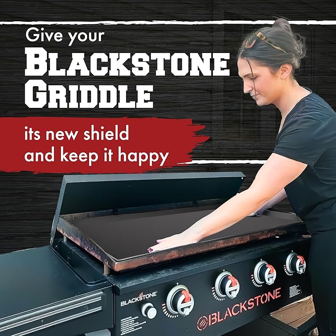 KITCHEN PERFECTION 17" Premium Silicone Griddle Cover Mat For Blackstone Griddle 17 Inch - Hermetic Protection From Rust & Debris All Year, Fits All Blackstone 17 Inch Models - Food Grade Silicone