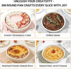 SJ 6 Inch Silicone Round Cake Pan with Metal Reinforced Frame Set of 2, Nonstick Silicone Cake Mold for Baking Suitable for Making Layers, Cheese & Chocolate Cakes