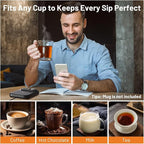 Coffee Mug Warmer with 5 Temps, Coffee Cup Warmer for Desk Faster Heat-Up & 1-10H Timer, Smart Electric Beverage Warmer with Auto Shut Off & LCD Display, Ideal Gifts for Coffee,Tea,Milk,Cocoa (NO CUP)