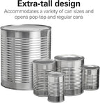 Hamilton Beach Smooth Edge Electric Automatic Can Opener for Kitchen with Easy Push Down Lever, Extra Tall, Includes Stainless Steel Scissors, Black and Chrome (76607)
