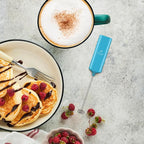 Mini & Mighty Milk Frother Wand – Powerful Handheld Coffee Frother, Battery Operated Drink Mixer – Compact Pocket Size – Detachable Whisk for Latte, Cappuccino, Matcha, Hot Chocolate – Sky Blue