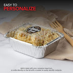 Stock Your Home 1 lb Small Aluminum Pans with Lids (25 Pack), Foil Pans with Clear Plastic Lids, Disposable Cookware & Takeout Trays for Restaurants & Catering