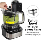Hamilton Beach Stack & Snap Food Processor with Bowl Scraper, 10 Cup Capacity, Black, (Renewed) R70822