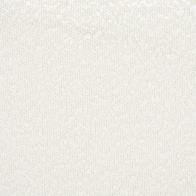 SAFAVIEH Couture Collection Samuels Ivory Boucle Ottoman Square Pouf (Fully Assembled)