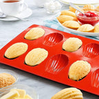 Madeleine Pans for Baking, 12-Cavity Non-Stick Silicone Madeleine Cookies Trays for Baking, 3Pcs Shell Shape Madeleine Mold Cake Pans (Mini(12-Cavity))